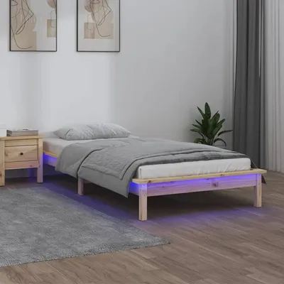 Produktbild von Maison Exclusive - Massivholzbett mit LEDs 100x200 cm