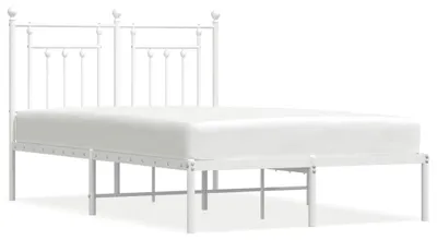 Immagine prodotto di vidaXL Struttura letto con testiera in metallo bianco 120x200 cm
