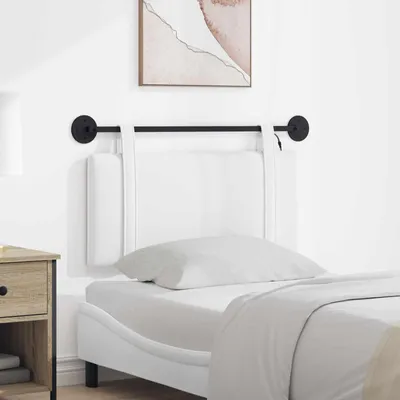 Image de Tête de lit suspendue VidaXL, tissu blanc