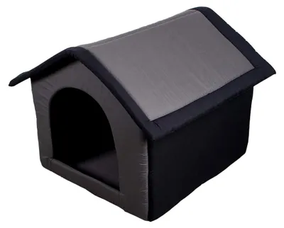 Produktbild von Stoff-Hundehütte/Hundehöhle, grau - L 64 x B 57 x H 60 cm