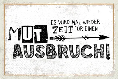Produktbild von vianmo Holzschild 12x18 cm Zeit für einen Mutausbruch