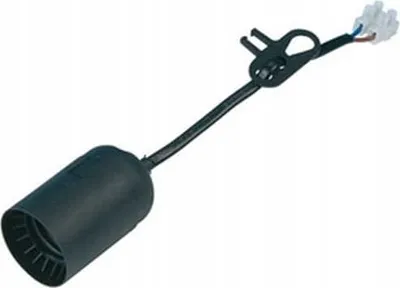 Productafbeelding van E27 inbouw- en renovatielamp met 15 cm kabel, zwart