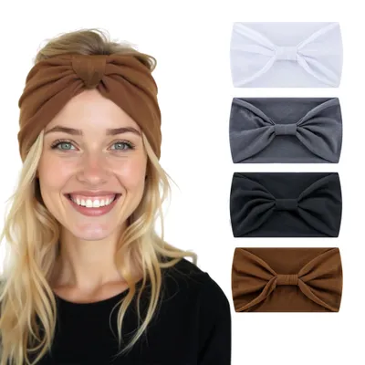 Produktbild von ALSTER HERZ® 4 Stück Damen Boho Stirnbänder, Kopfband Haarband, Yoga Sport Haarschmuck A0583