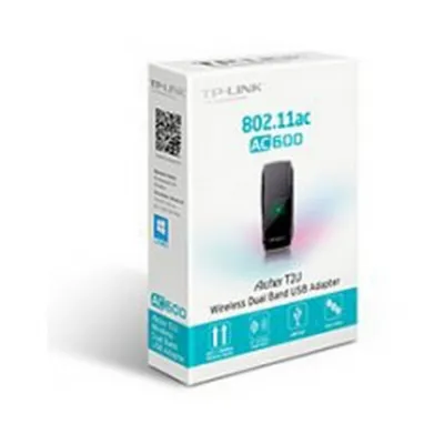 Zdjęcie produktu dla TP-Link Archer T2U, Bezprzewodowy, USB, WLAN, Wi-Fi 5 (802.11ac), 600 Mbit/s, Czarny