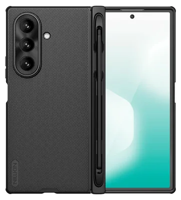 Image de Étui pour téléphone portable Galaxy Z Fold7 avec MagSafe, Nillkin Super Frosted Shield Fold Magnetic S-Pen, noir
