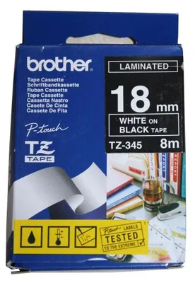 Immagine prodotto di Nastro Brother TZE-345 (stampa bianca/supporto nero)