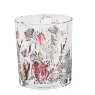 Produktbild von Windlichthalter groß Blumenwiese Glas 9 x 10 cm