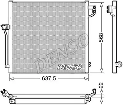 Produktbild von DENSO DCN17058 Kondensator Klimaanlage Klimakondensator passend für MERCEDES-BENZ M-Klasse (W166) +Trockner