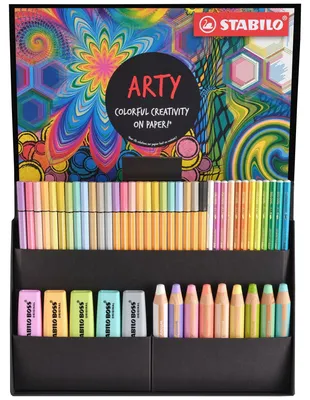 Zdjęcie produktu dla STABILO 77/6-2-20 Zestaw kreatywny STABILO "ARTY" Pastel, pudełko 50 szt