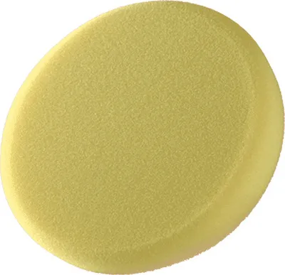 Produktbild von Menzerna Pad 85 mm Durchmesser, Klettfläche ca. 75 mm - Polierpad medium, gelb