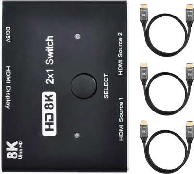 Productafbeelding van HDMI Converter 8K @60Hz - 2-IN-1-OUT Hub - HDMI Schakelaar - HDCP Ondersteuning