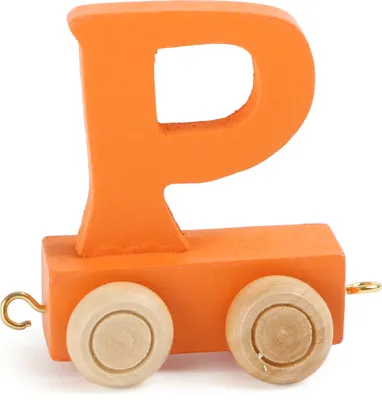 Produktbild von Small Foot Design 10366 'Buchstabenzug bunt' Holz Buchstabe P, orange (1 Stück)