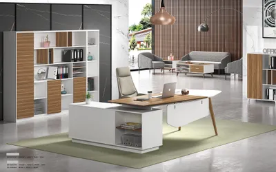 Produktbild von Tisch Holz Schreibtisch Moderne Design Tische Büro Einrichtung Eckschreibtische