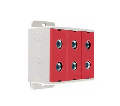 Image de Connecteur à trois voies pour rail 35 mm² x 3 rouge