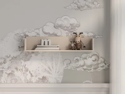 Image de Étagère murale pour chambre d'enfant OLIVIA - beige