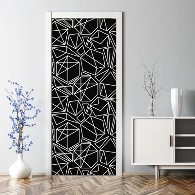 Produktbild von Dekorative Türposter selbstklebend Wandaufkleber Türaufkleber geometrische Muster 77 x 200 cm