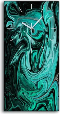 Produktbild von Wandkunst Leinwand Bild Uhr Geräuschlos Kunstdruck 30x60 Malerei Abstrakte Kunst - weiße Hände