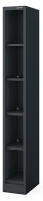Image de Étagère métallique étroite pour l'archivage de documents, de couleur anthracite : TIM, dimensions 250 x 1850 x 400 mm