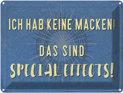 Produktbild von vianmo Blechschild 30x40 cm ich hab keine Macken Spruch Zitat