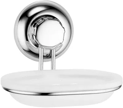 Zdjęcie produktu dla Ibenzoa® Mydelniczka ze stali nierdzewnej z przyssawką – model 304, montaż bez wiercenia, udźwig do 15 kg, do łazienki i kuchni, wielokrotnego użytku