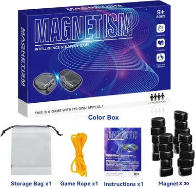 Produktbild von 30 Stück Magnet Spiel, Magnetisches Schachspiel, Tisch-Magnetspiel, Tragbares Schachbrett Magnetisch