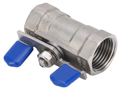 Produktbild von 1/2 Zoll NPT DN15 Kugelhahn 304 Edelstahl Innengewinde Rohrverschraubung mit Schmetterlingsgriff