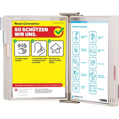 Produktbild von tarifold Sichttafelsystem Sterifold 414562 DIN A4 weiß mit 10 St. Sichttafeln, 1 St.