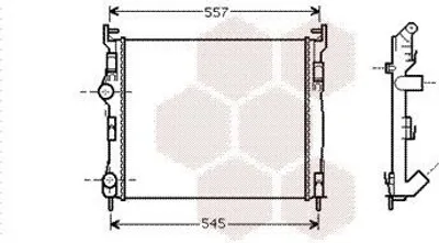 Produktbild von VAN WEZEL 43002326 Kühler Wasserkühler Motorkühler für RENAULT CLIO II (BB0/1/2, CB0/1/2) CLIO II Kasten (SB0/1/2)