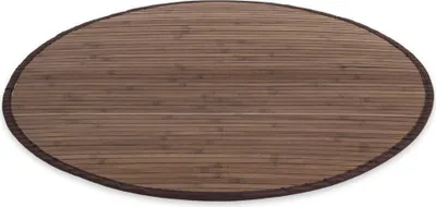 Image de Tapis Bambou 90 cm en brun foncè