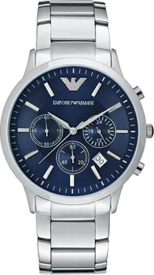 A close-up studio shot of a men's wristwatch.