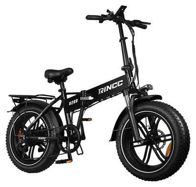 Zdjęcie produktu dla Rower elektryczny - składany fatbike - bateria litowa 48V 15Ah - silnik 750W - koła 50 cm, opony o szerokości 10 cm - wyświetlacz LCD - prędkość maksymalna 50 km/h - kolor: czarny