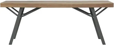 Imagen del producto de Banco de jardín de 120 cm, fabricado en madera de acacia maciza