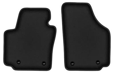Image de Tapis avant en moquette pour Seat Altea XL 2006-08.2008 (monospace) – 2 pièces, noirs, sur mesure – Wielganizator DURBAN