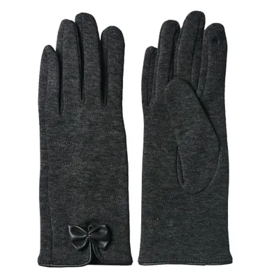 Produktbild von Clayre & Eef Winterhandschuhe 8x24 cm Grau Baumwolle