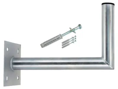 Produktbild von PremiumX 40cm Wandhalter Stahl verzinkt SAT Antenne Schraubensatz