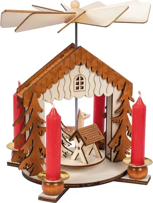 Produktbild von Pyramide, für 4 Kerzen, Reh im Wald