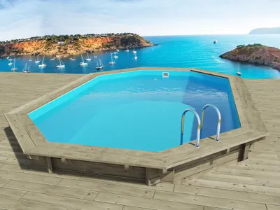 Immagine prodotto di Piscina in legno "Seychelles" - 4,00 x 3,00 x 1,20 m