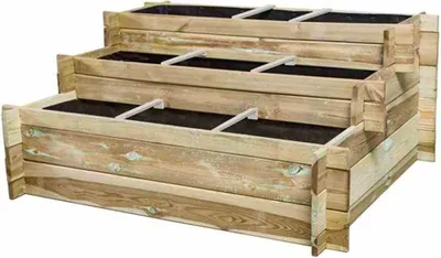 Produktbild von SIENA GARDEN Hochbeet-Treppe Hugo, 120 x 100 x 54 cm