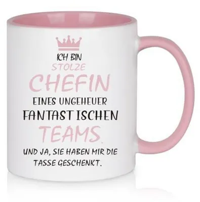 Immagine prodotto di Tazza da caffè "Chefin" da 325 ml, in Vetroceramica, con stampa su entrambi i lati, idea regalo divertente