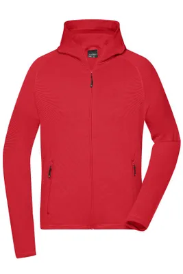 Obrázek produktu pro Sportovní strečová fleecová bunda s kapucí, barva červená/černá, velikost 3XL