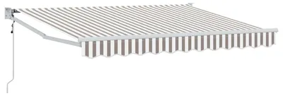 Image de vidaXL Store extensible gris clair et blanc 4,5 × 3 m