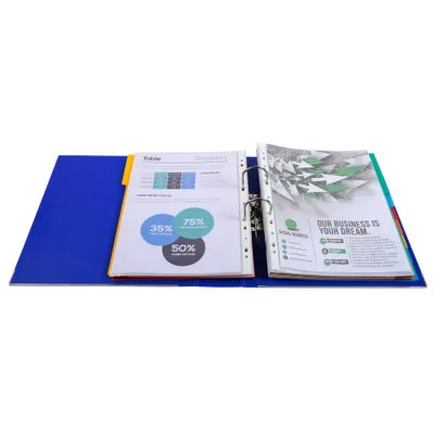 Produktbild von Exacompta 10x Ordner Prem'Touch außen PP Rücken 80mm A4 Maxi Dunkelblau 53352E