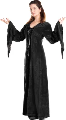 Produktbild von Magierin Samtkleid schwarz Größe: XL