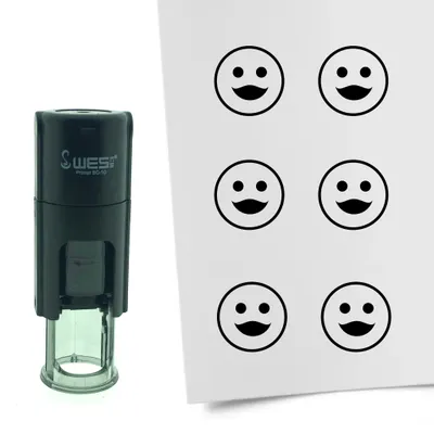 Obrázok produktu pre CombiCraft Stamp Smiley Female 10 mm okrúhle - čierny atrament