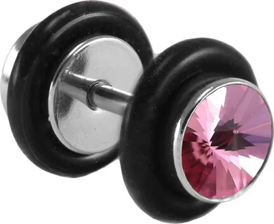 Produktbild von Fake Plug mit Kristallstein Größe - 10 mm Farbe - Pink