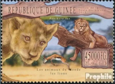 Produktbild von Briefmarken Guinea 2013 Mi 9844 (kompl. Ausgabe) postfrisch Löwen (Panthera leo)