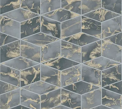 Produktbild von Livingwalls 3D Tapete Metropolitan Stories Marmortapete Alena St. Petersburg Vliestapete blau gold schwarz 10,05 m x 0,53 m