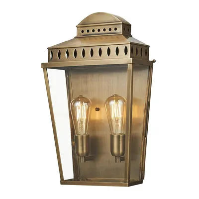 Produktbild von Elstead Mansion House Außen-Wandleuchte E27 2-fach Gealtertes Messing IP44
