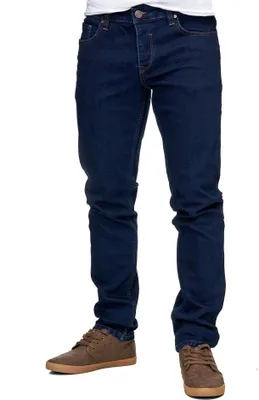Produktbild von Reslad Jeans-Herren Slim Fit Basic Style Stretch-Denim Jeans-Hose RS-2063 Dunkelblau W31 / L32