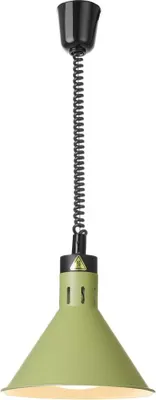 Zdjęcie produktu dla Regulowana wysokość lampy grzewczej stożkowej HENDI, zielona, 230 V/250 W, 275 x (wys.) 250 mm